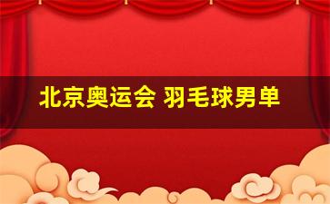 北京奥运会 羽毛球男单